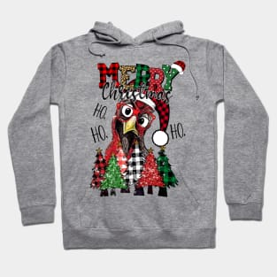 HO HO HO Merry Christmas Chicken lover, Farmer Xmas Tree Hoodie